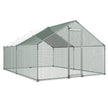 VEVOR Metal Chicken Coop 9.8x13.1x6.5 ft Walk-in Chicken Run with Cover Spire Roof
