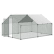 VEVOR Metal Chicken Coop 9.8x13.1x6.5 ft Walk-in Chicken Run with Cover Spire Roof