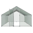 VEVOR Metal Chicken Coop 9.8x13.1x6.5 ft Walk-in Chicken Run with Cover Spire Roof