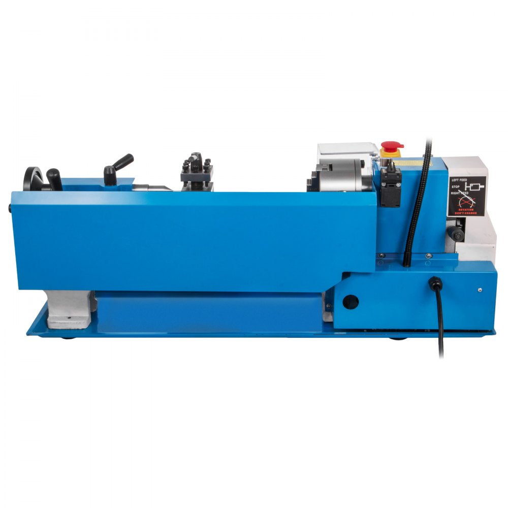 VEVOR Metal Lathe 7x14inch Precision Bench Top Mini Metal Lathe 550W Precision Metal Lathe Variable Speed 50-2500 RPM Nylon Gear with A Movable Lamp