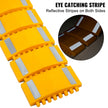 VEVOR Portable Speed Bump, 9.8 Ft Length, Speed Hump Rubber Reflective Speed Bumps for Asphalt?Concrete Gravel Driveway Roads Parking Lot and Used On Car, Truck, Bus, Trailer, Streets, Shopping Mall