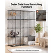 4-Tier DIY Cat Cage, Large Indoor Cat Playpen with Litter Box Space, Metal Wire Enclosure for 1–2 Cats, Black