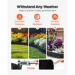 Galvanized Steel Landscape Edging – 40 ft x 6 in Metal Garden Border – Heavy Duty Bendable Lawn & Flower Bed Edging (Black)