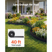 Galvanized Steel Landscape Edging – 40 ft x 6 in Metal Garden Border – Heavy Duty Bendable Lawn & Flower Bed Edging (Black)