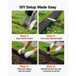 Galvanized Steel Landscape Edging – 40 ft x 6 in Metal Garden Border – Heavy Duty Bendable Lawn & Flower Bed Edging (Black)