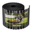 Galvanized Steel Landscape Edging – 40 ft x 6 in Metal Garden Border – Heavy Duty Bendable Lawn & Flower Bed Edging (Black)