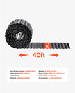 Galvanized Steel Landscape Edging – 40 ft x 6 in Metal Garden Border – Heavy Duty Bendable Lawn & Flower Bed Edging (Black)