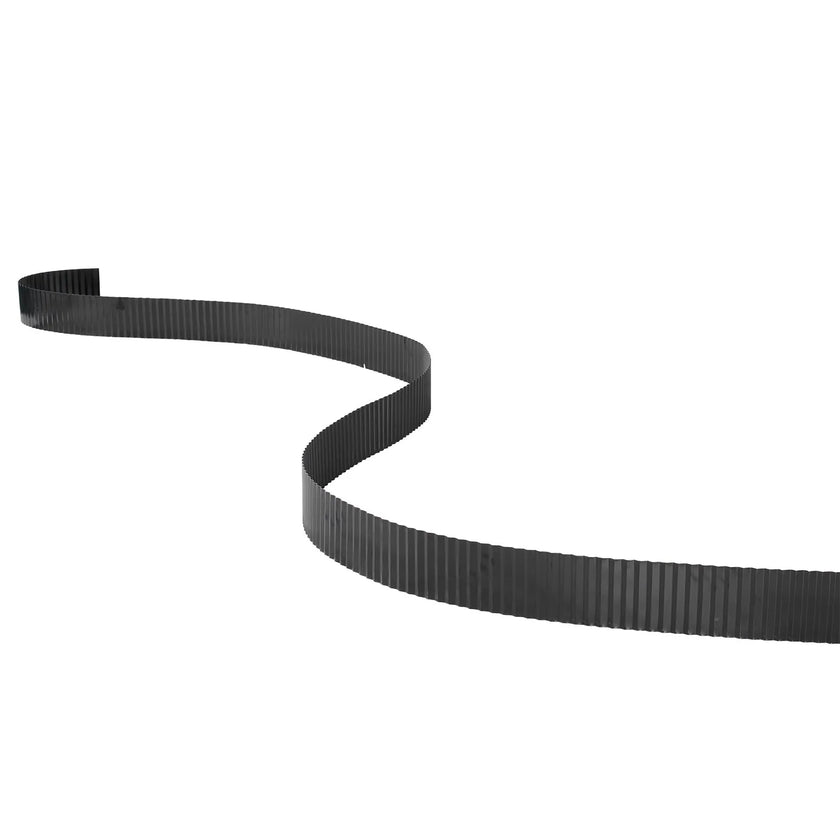 Galvanized Steel Landscape Edging – 40 ft x 6 in Metal Garden Border – Heavy Duty Bendable Lawn & Flower Bed Edging (Black)