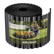Galvanized Steel Landscape Edging – 40 ft x 6 in Metal Garden Border – Heavy Duty Bendable Lawn & Flower Bed Edging (Black)