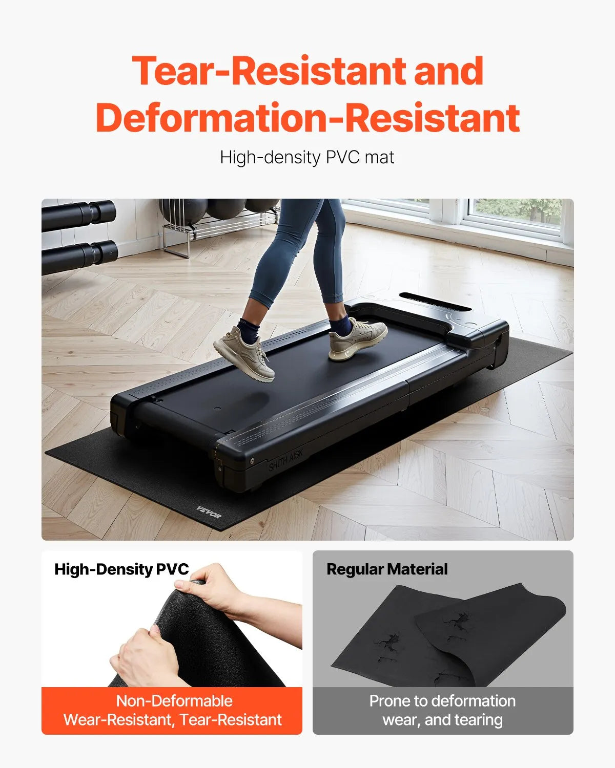 VEVOR Treadmill Mat for Carpet Floor 1/4