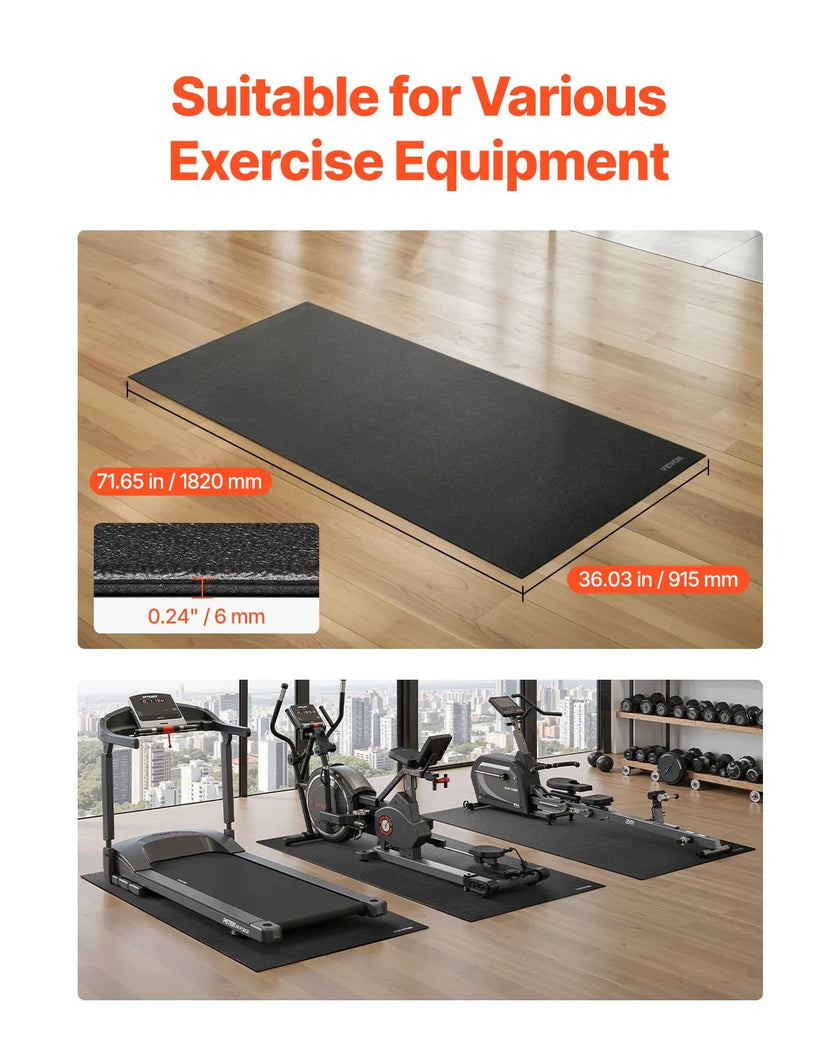 VEVOR Treadmill Mat for Carpet Floor 1/4