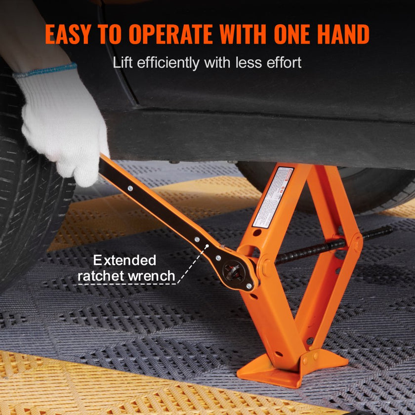 VEVOR Scissor Jack, 2.5 Ton/5512 lbs Scissor Car Jack, 3.7