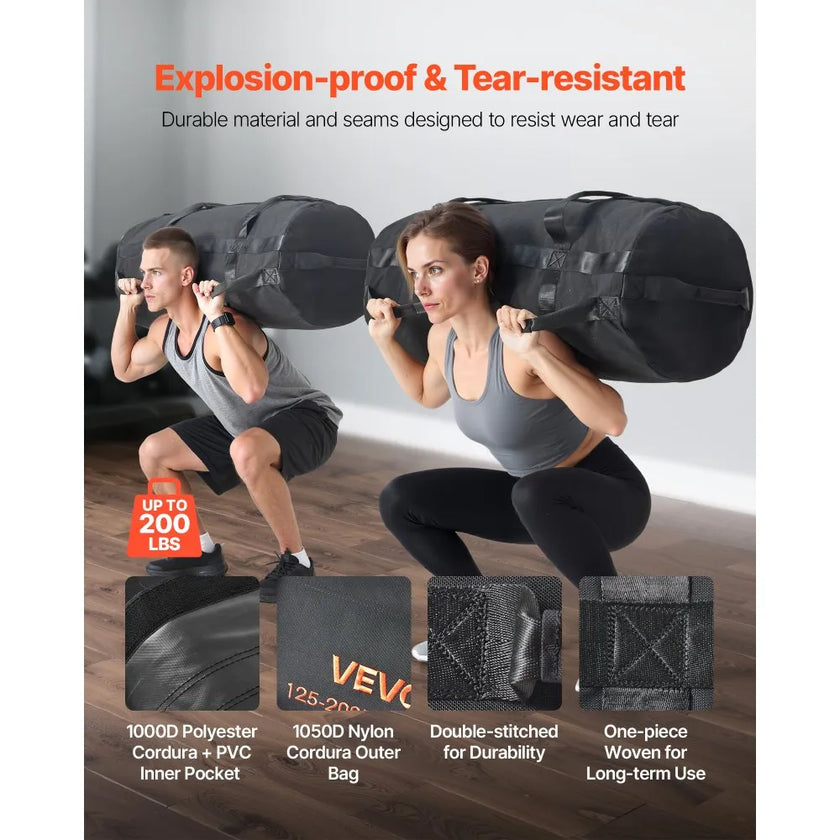 VEVOR Workout Sandbag Heavy Duty Fitness Bag for CrossFit and Weight Training