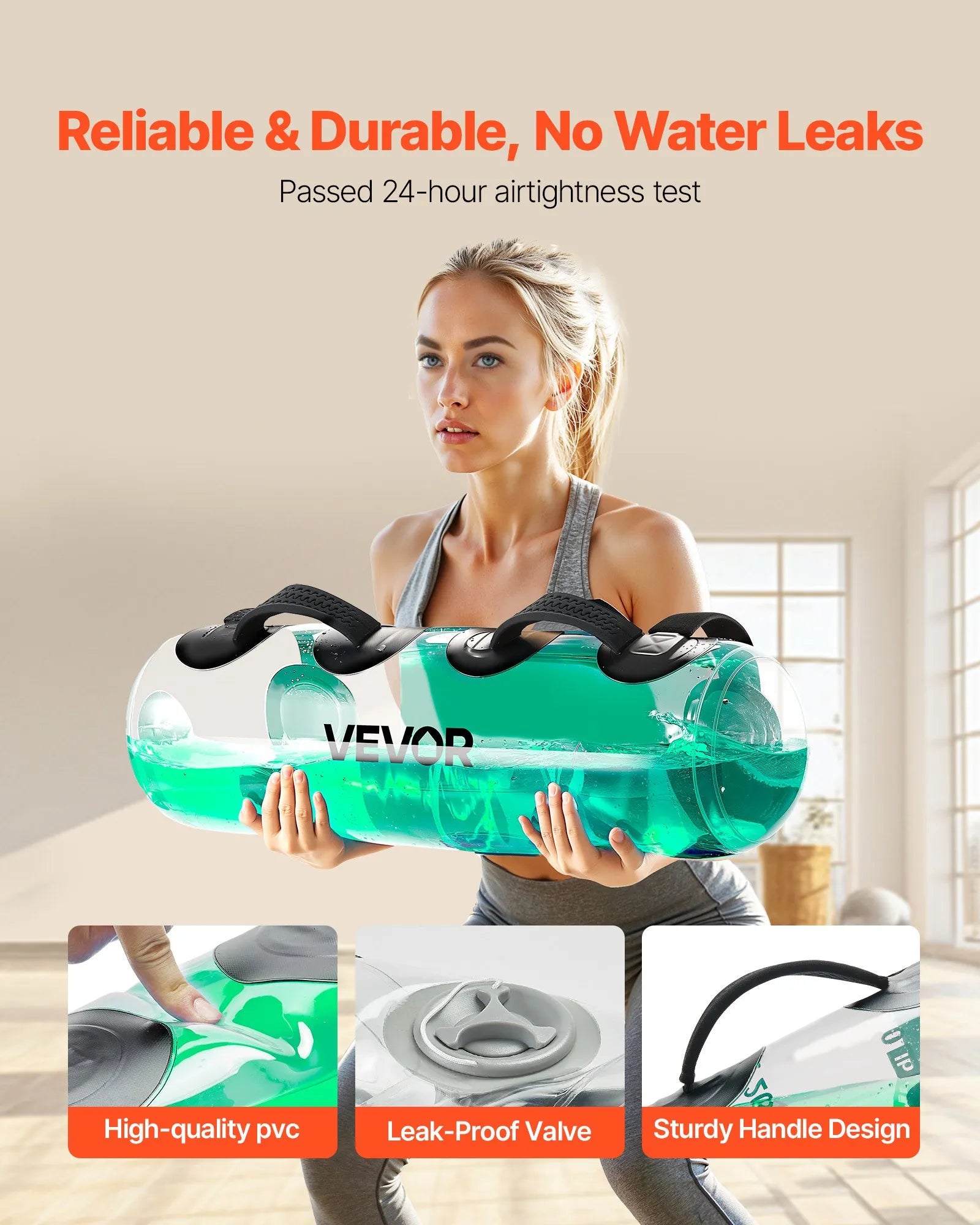 VEVOR Fitness Water Weight Aqua Bag Training Bag Portable Stability Workout