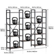 VEVOR Metal Bookshelf Rustic Bookshelf 11-Tier for Living room Bedroom & Office