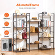 VEVOR Metal Bookshelf Rustic Bookshelf 11-Tier for Living room Bedroom & Office