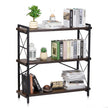 VEVOR Metal Bookshelf Rustic Bookshelf 3-Tier for Living room Bedroom & Office