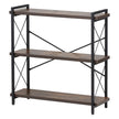 VEVOR Metal Bookshelf Rustic Bookshelf 3-Tier for Living room Bedroom & Office