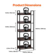 VEVOR Metal Bookshelf Open Bookshelf 5-Tier for Living room Bedroom & Office