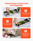 VEVOR Vegetable Chopper Food Veggie Cutter 3 Blades Onion Slicer with Container