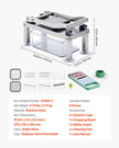 VEVOR Vegetable Chopper Mandoline Slicer All-in-1 Food Veggie Cutter 8 Blades