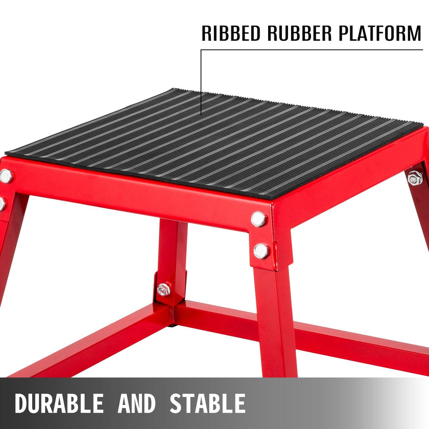 VEVOR Plyometric Platform Box Fitness Exercise Jump Box Step Plyometric Box Jump for Exercise Fit Training (12/18/24/Red) (12&18&24 inch)