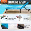 VEVOR Chaise Lounge Chair Outdoor Patio Lounge Chair with Adjustable 5-Position