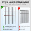 VEVOR Garden Fence, No Dig Fence 17''(H)x13''(L) Animal Barrier Fence, Underground Decorative Garden Fencing with 1.5 inch Spike Spacing, Metal Dog Fence for the Yard and Outdoor Patio, 19 Pack