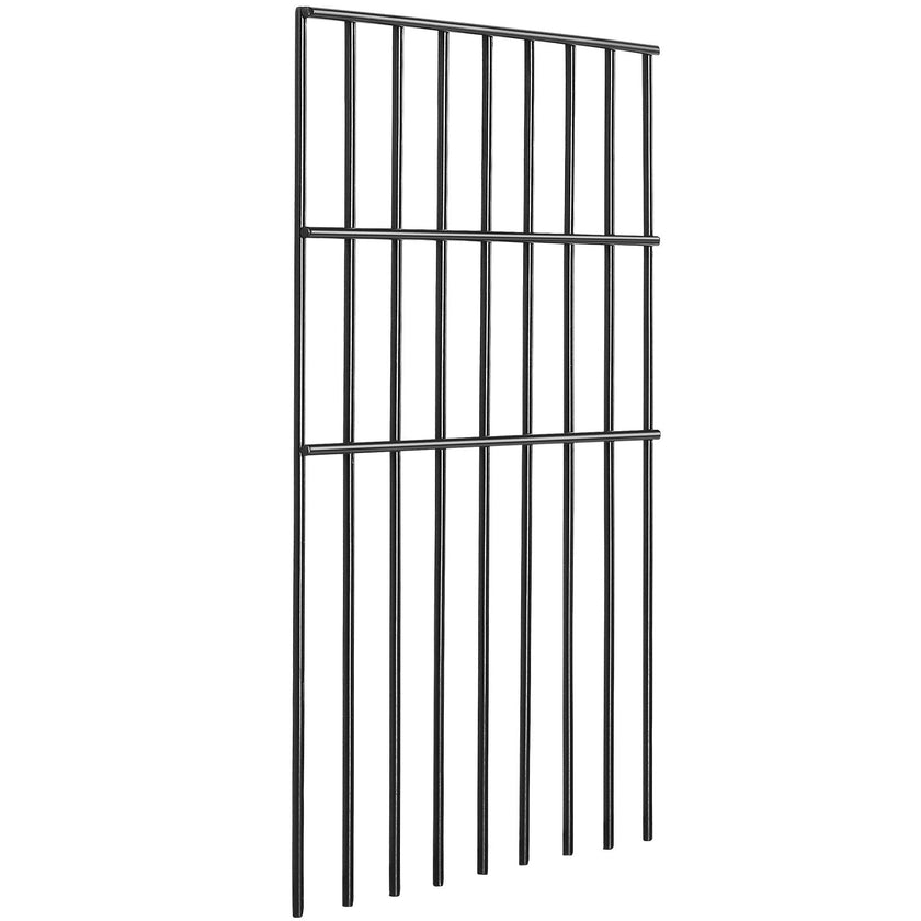 VEVOR Garden Fence, No Dig Fence 17''(H)x13''(L) Animal Barrier Fence, Underground Decorative Garden Fencing with 1.5 inch Spike Spacing, Metal Dog Fence for the Yard and Outdoor Patio, 19 Pack