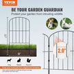 VEVOR Garden Fence, No Dig Fence 24''(H)x13''(L) Animal Barrier Fence, Underground Decorative Garden Fencing with 2 inch Spike Spacing, Metal Dog Fence for the Yard and Outdoor Patio, 28 Pack