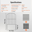 VEVOR Garden Fence, No Dig Fence 24''(H)x13''(L) Animal Barrier Fence, Underground Decorative Garden Fencing with 2 inch Spike Spacing, Metal Dog Fence for the Yard and Outdoor Patio, 28 Pack