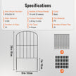 VEVOR Garden Fence, No Dig Fence 24''(H)x13''(L) Animal Barrier Fence, Underground Decorative Garden Fencing with 2 inch Spike Spacing, Metal Dog Fence for the Yard and Outdoor Patio, 10 Pack