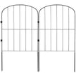 VEVOR Garden Fence, No Dig Fence 24''(H)x13''(L) Animal Barrier Fence, Underground Decorative Garden Fencing with 2 inch Spike Spacing, Metal Dog Fence for the Yard and Outdoor Patio, 10 Pack