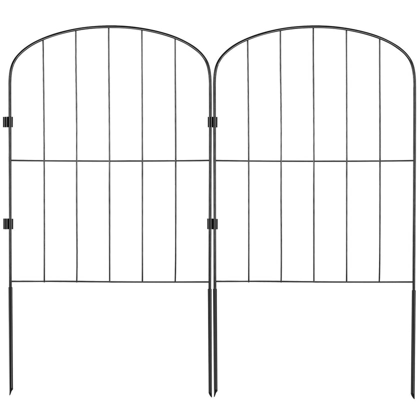 VEVOR Garden Fence, No Dig Fence 24''(H)x13''(L) Animal Barrier Fence, Underground Decorative Garden Fencing with 2 inch Spike Spacing, Metal Dog Fence for the Yard and Outdoor Patio, 10 Pack