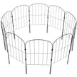 VEVOR Garden Fence, No Dig Fence 24''(H)x13''(L) Animal Barrier Fence, Underground Decorative Garden Fencing with 2 inch Spike Spacing, Metal Dog Fence for the Yard and Outdoor Patio, 10 Pack