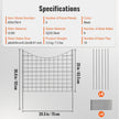 VEVOR Garden Fence, 36.6''(H)x29.5''(L) Animal Barrier Fence, Underground Decorative Garden Fencing with 2.5 inch Spike Spacing, Metal Dog Fence for the Yard and Outdoor Patio, 5 Pack