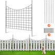 VEVOR Garden Fence, 36.6''(H)x29.5''(L) Animal Barrier Fence, Underground Decorative Garden Fencing with 2.5 inch Spike Spacing, Metal Dog Fence for the Yard and Outdoor Patio, 5 Pack