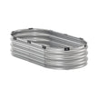 VEVOR Metal Raised Garden Bed 4x2x1 ft Outdoor Galvanized Planter Box Silver
