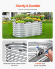 VEVOR Metal Raised Garden Bed 4x2x2 ft Outdoor Galvanized Planter Box Silver
