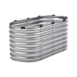 VEVOR Metal Raised Garden Bed 4x2x2 ft Outdoor Galvanized Planter Box Silver