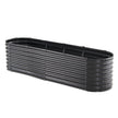 VEVOR Metal Raised Garden Bed 8x2x2 ft Outdoor Galvanized Planter Box Dark Gray
