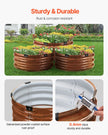 VEVOR Metal Raised Garden Bed 2x1 ft 3 Pcs Outdoor Galvanized Planter Wood Grain