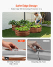 VEVOR Metal Raised Garden Bed 2x1 ft 3 Pcs Outdoor Galvanized Planter Wood Grain