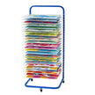 VEVOR Art Drying Rack 25 Removable Shelves Paint Drying Rack With Wheels Blue