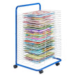 VEVOR Art Drying Rack 25 Removable Shelves Paint Drying Rack With 4 Wheels Blue