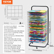 VEVOR Art Drying Rack 25 Removable Shelves Paint Drying Rack With Wheels Black