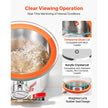 VEVOR 1.5 Gallon Stainless Steel Vacuum Chamber with Tempered Glass Lid for Resin Casting & Degassing