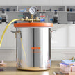 VEVOR 5 Gallon Vacuum Chamber, Upgraded Tempered Glass Lid Vacuum Degassing Chamber, 304 Stainless Steel Chamber, for Stabilizing Wood, Resin Degassing, Silicone Degassing and Plaster Degassing