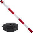 VEVOR Plastic Stanchion, 4pcs Chain Stanchion, Plastic Stanchion Kit w/ 32ft Chain 8 S-Hooks, PE Plastic White Stanchion for Warning/Crowd Control at Parking Lot, Construction Lot, Driveway Elevator