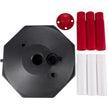VEVOR Plastic Stanchion, 4pcs Chain Stanchion, Plastic Stanchion Kit w/ 32ft Chain 8 S-Hooks, PE Plastic White Stanchion for Warning/Crowd Control at Parking Lot, Construction Lot, Driveway Elevator